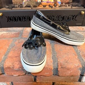 Sperry Black and Gray Boat Shoes